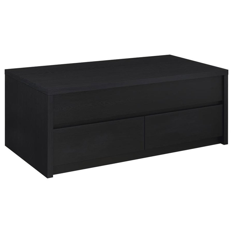 Knapp - Lift Top Cocktail Coffee Table With Dual Drawers - Black - JaxCo Furniture
