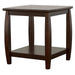 Dixon - 1-Shelf Square Wood End Table Espresso - Cappuccino - JaxCo Furniture