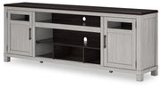 Darborn - Gray / Brown - XL TV Stand W/Fireplace Option - JaxCo Furniture
