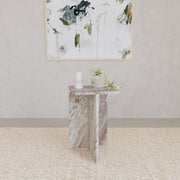 Bowdoin - Genuine Marble Accent Side Table - Gray - JaxCo Furniture