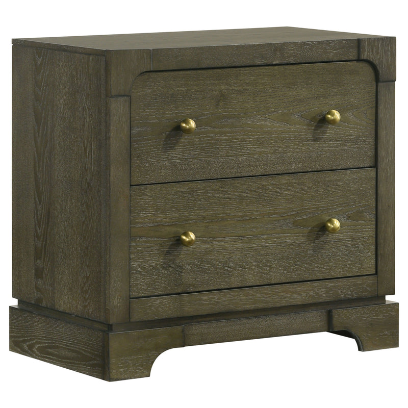Gran Park - 2-Drawer Nightstand Bedside Table - Dark Cocoa - JaxCo Furniture