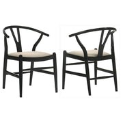 Crestmont - Wood Wishbone Dining Side Chair (Set of 2) - Black - JaxCo Furniture