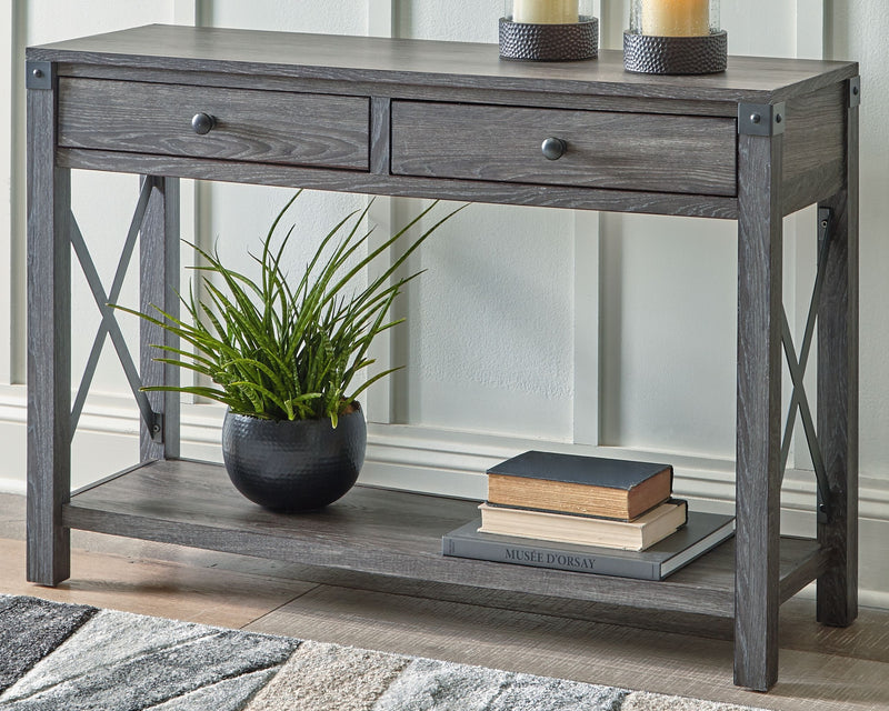 Freedan - Grayish Brown - Console Sofa Table - JaxCo Furniture