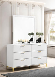Kendall - 6-Drawer Dresser With Mirror - JaxCo Furniture
