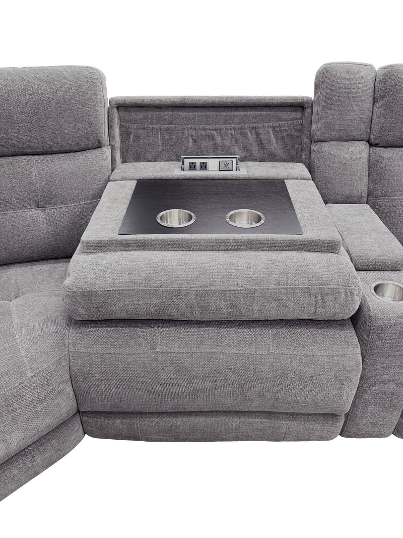 Richland - Modular Power Reclining Sectional With Power Adjustable Headrests - JaxCo Furniture