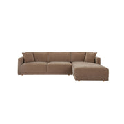 Bryn - Sectional Camel Right Stationary Sofa - Light Brown - JaxCo Furniture