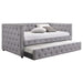 Mockern - Upholstered Twin Daybed With Trundle - Gray - JaxCo Furniture