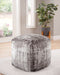 Hazel - Square Pouf - Dark Gray - JaxCo Furniture