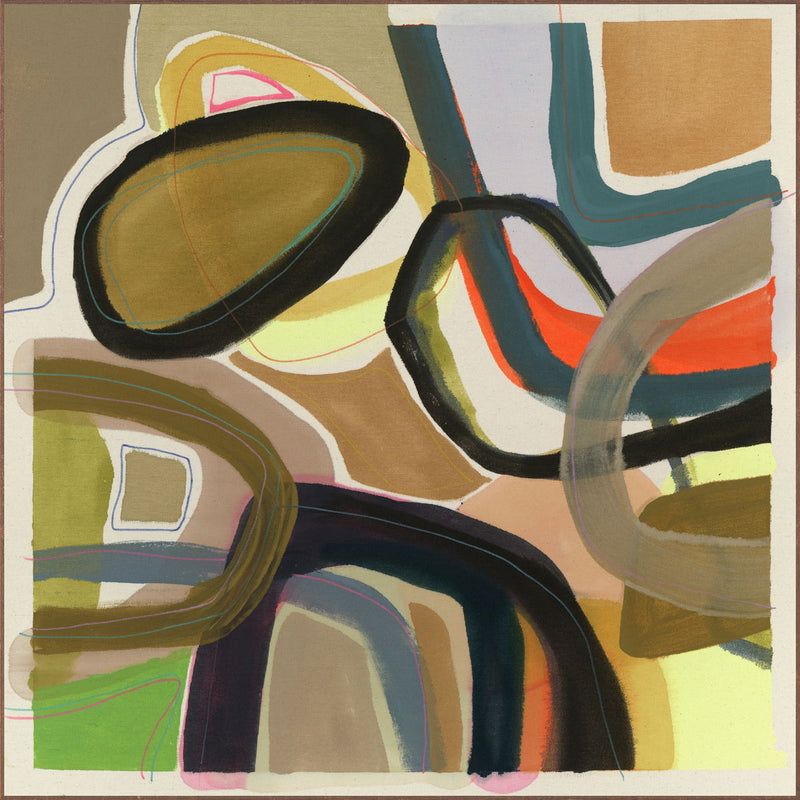 Toya II - 48" x 48" Painting Art By Buddy Whitlock - Green / Yellow - JaxCo Furniture