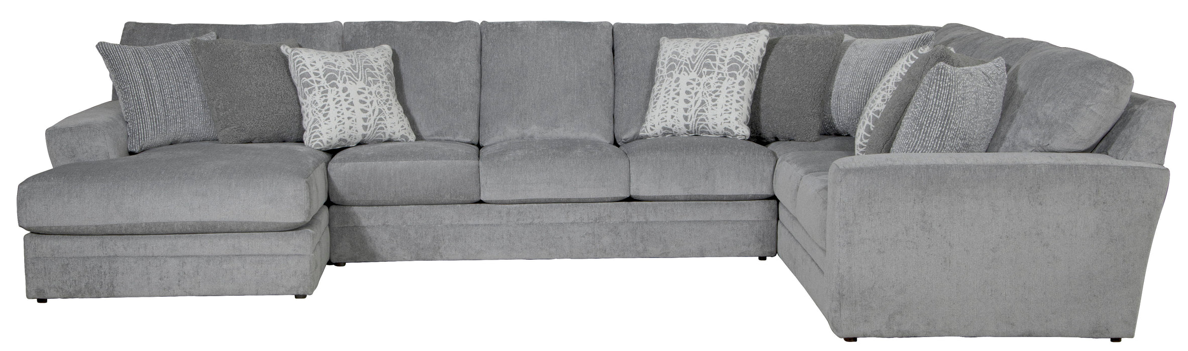 Glacier - 3 Piece Sectional And 9 Included Accent Pillows - JaxCo Furniture