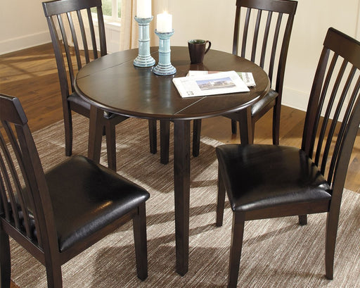 Hammis - Dark Brown - Round Drm Drop Leaf Table - JaxCo Furniture