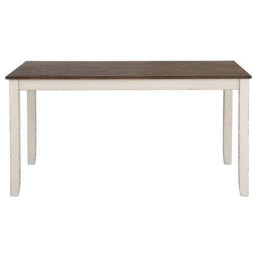 Fortress - 7 Piece Rectangular Dining Set - Vintage Vanilla - JaxCo Furniture