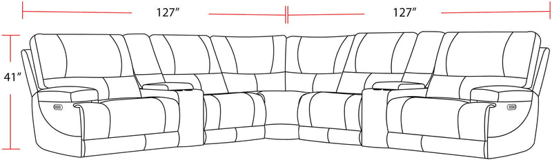 Whitman - Power Reclining Sectional - JaxCo Furniture