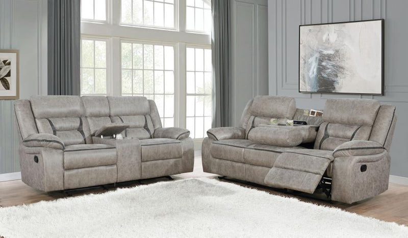Greer - Upholstered Reclining Sofa Set - JaxCo Furniture