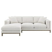 Geneva - Boucle Upholstered Sectional Chaise Sofa - Sand - JaxCo Furniture