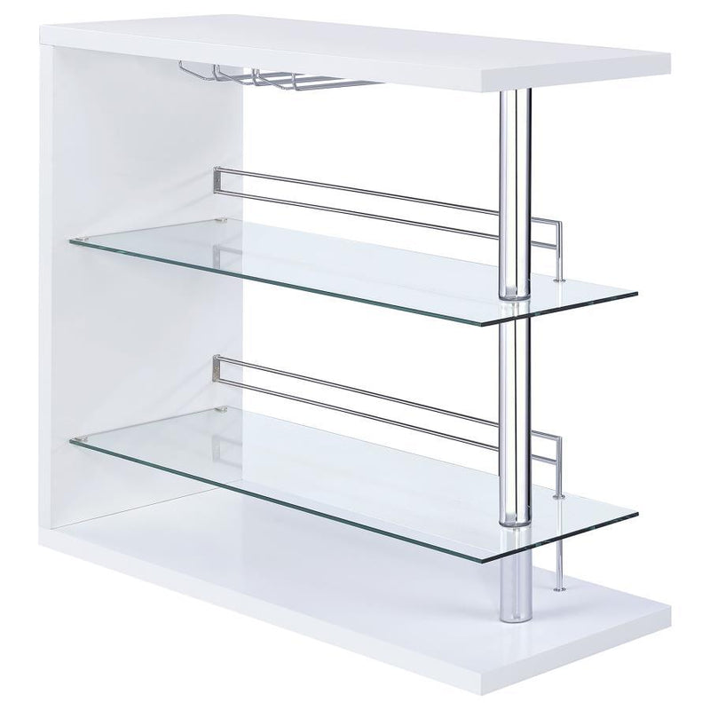 Prescott - Rectangular 2-Shelf Bar Unit - JaxCo Furniture