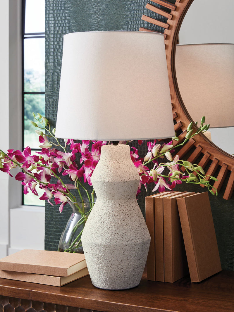 Dawthorne - Cream - Paper Table Lamp - JaxCo Furniture