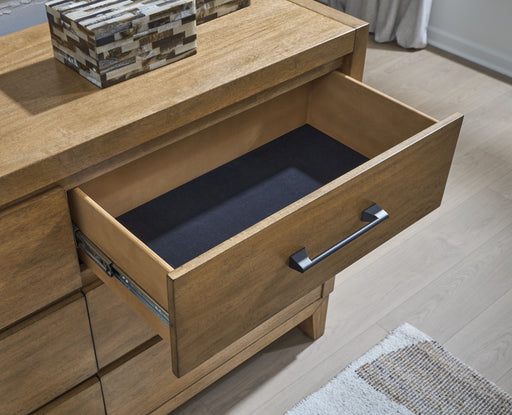 Sherbana - Light Brown - Dresser And Mirror - JaxCo Furniture