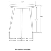 Acheson - Round Marble Top Side Table - White And Gold - JaxCo Furniture