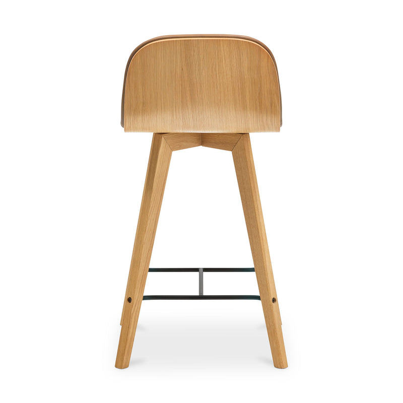 Napoli - Leather Counter Stool - Tan - JaxCo Furniture