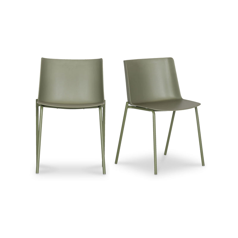 Silla - Outdoor Dining Chair (Set of 2) - Sage Green - JaxCo Furniture