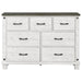 Lilith - 7-Drawer Dresser - Distressed White - JaxCo Furniture