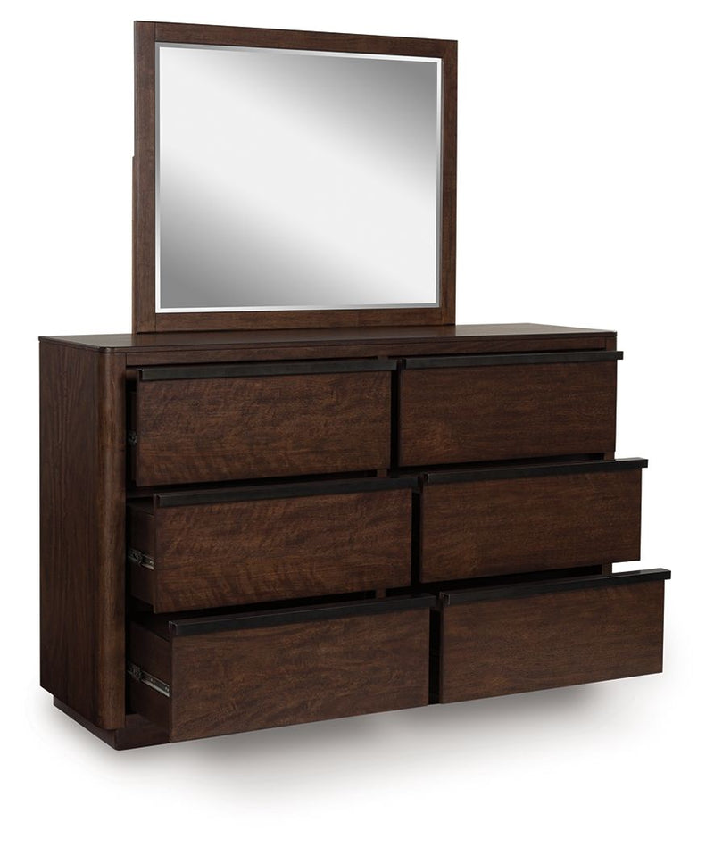 Dilenno - Dark Brown - Dresser And Mirror - JaxCo Furniture