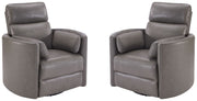 Radius - Cordless Power Swivel Glider Recliner (Set of 2) - JaxCo Furniture