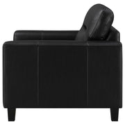 Scotland - Faux Leather Upholstered Track Arm Chair - JaxCo Furniture