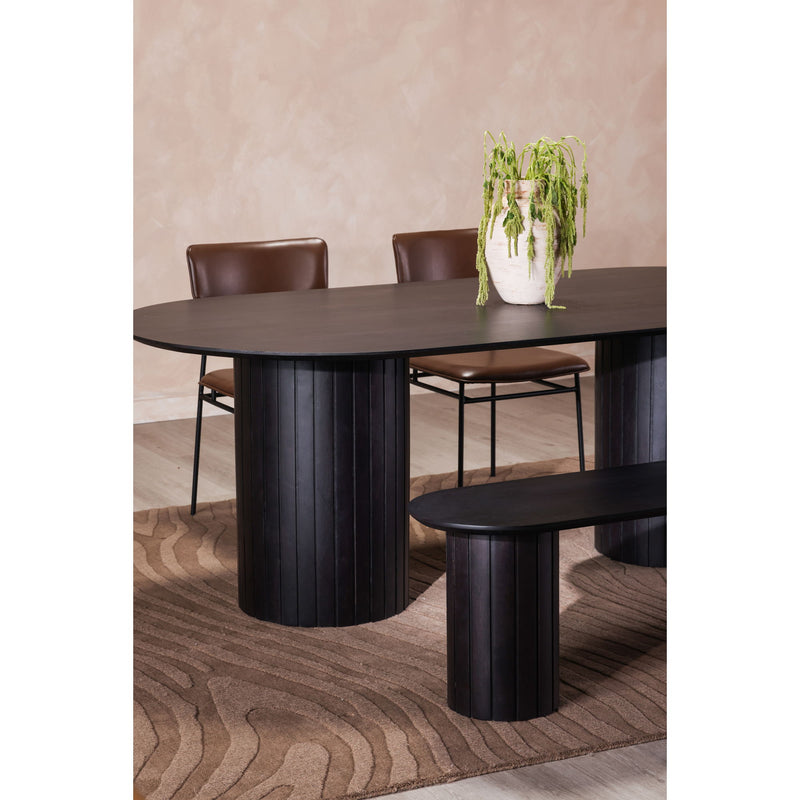 Povera - Wood Dining Bench - Black - JaxCo Furniture