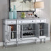 Aconitum - 4 Door Mirrored Storage Accent Cabinet - Silver - JaxCo Furniture