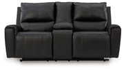 Glossmore - Reclining Loveseat With Console - Black - JaxCo Furniture