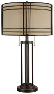 Hanswell - Dark Brown - Metal Table Lamp - JaxCo Furniture