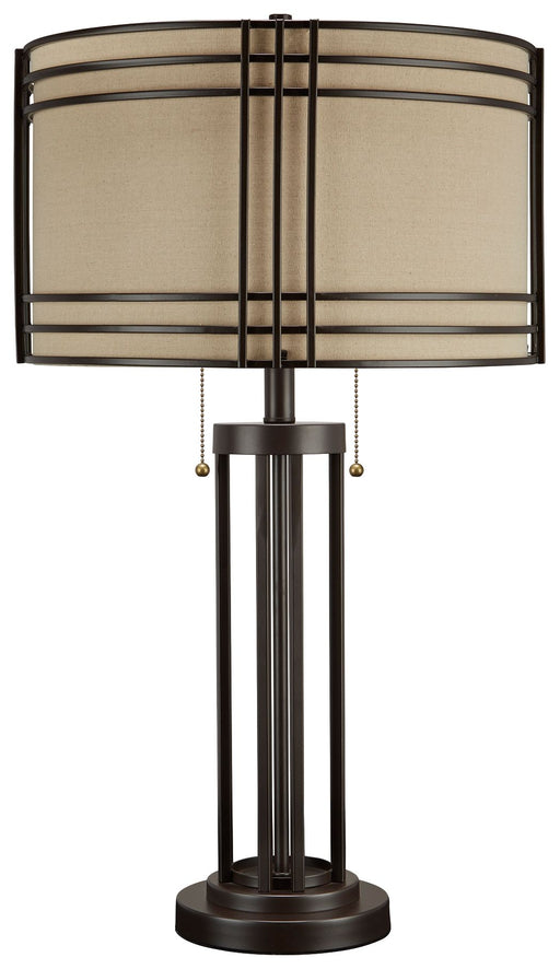 Hanswell - Dark Brown - Metal Table Lamp - JaxCo Furniture