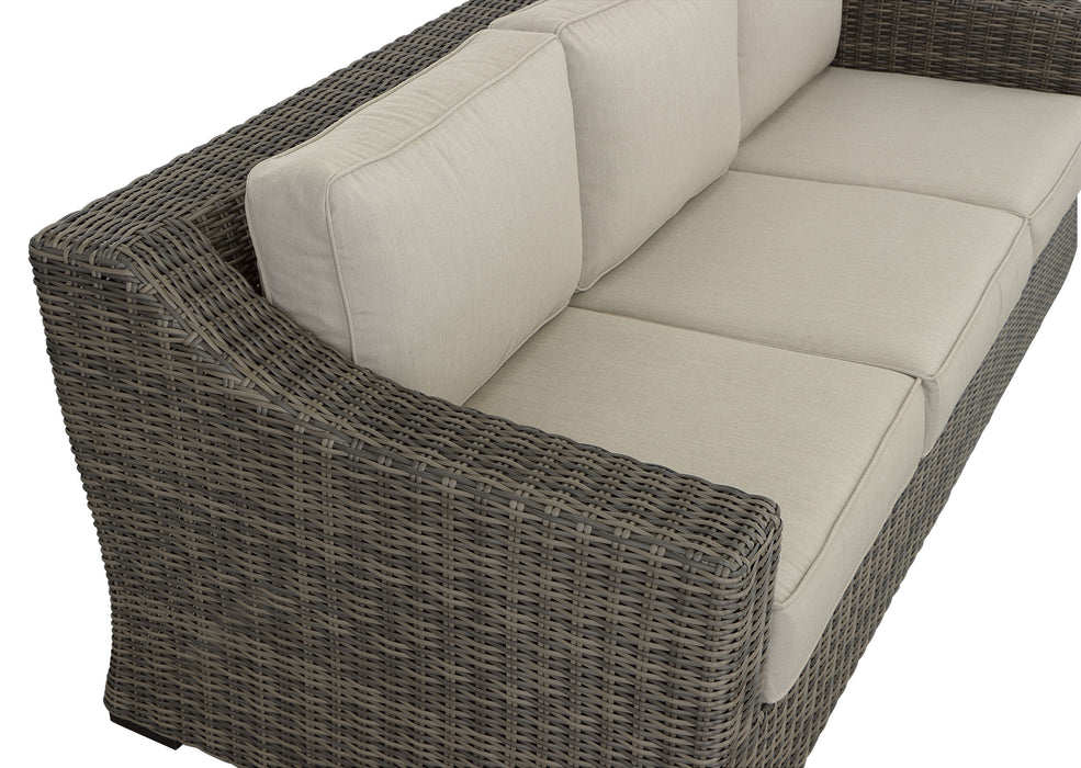 Jones - Outdoor Resin Wicker Sofa - Brown - JaxCo Furniture