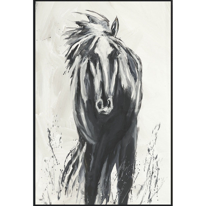 Dark Horse - Painting 48' x 72' By Buddy Whitlock - Black