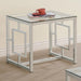 Merced - Square Glass Top Side End Table - Nickel - JaxCo Furniture