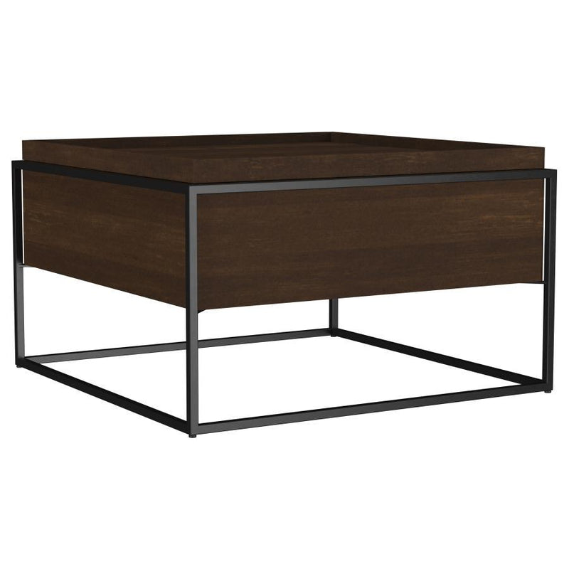 Fulton - Square - Mango Wood Coffee Table - Dark Brown - JaxCo Furniture