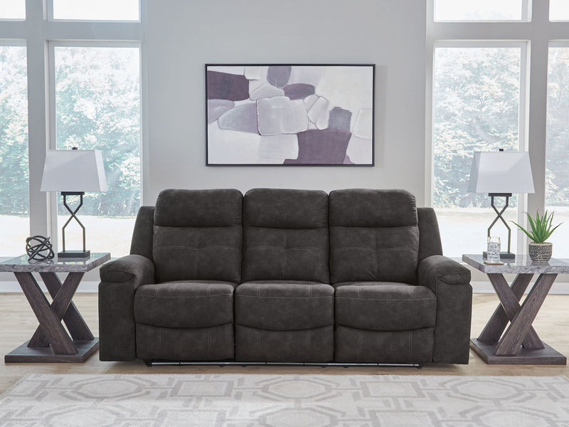 Brysonview - Reclining Sofa - Charcoal - JaxCo Furniture