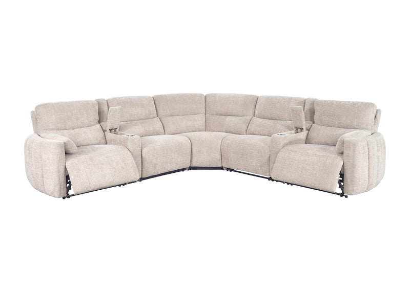 Modesto - Modular Power Reclining Sectional With Power Adjustable Headrests - JaxCo Furniture