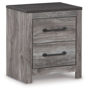 Bronyan - Dark Gray - Two Drawer Night Stand - JaxCo Furniture