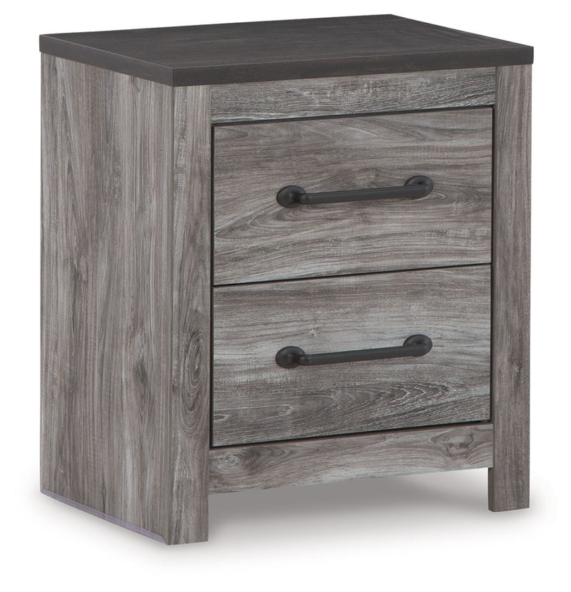 Bronyan - Dark Gray - Two Drawer Night Stand - JaxCo Furniture