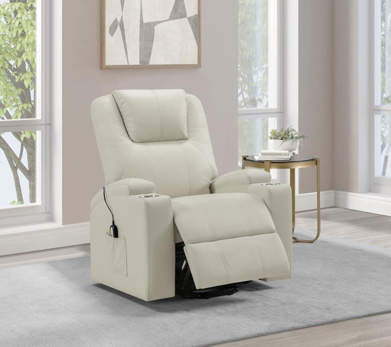 Armstrong - Upholstered Power Lift Massage Recliner - JaxCo Furniture