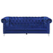 Bleker - Upholstered Tuxedo Arm Tufted Sofa - Blue - JaxCo Furniture