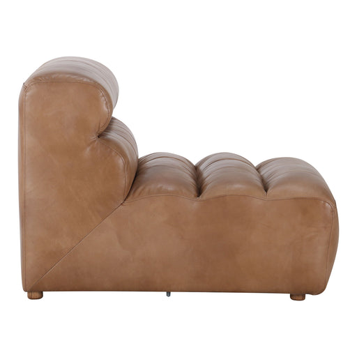 Ramsay - Leather Slipper Chair - Tan - JaxCo Furniture