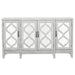 Mckellen - 4 Door Wood Trellis Accent Cabinet - Distressed White - JaxCo Furniture