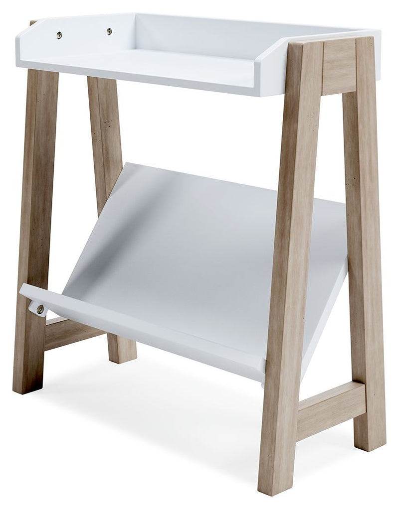 Blariden - White / Tan - Small Bookcase - JaxCo Furniture
