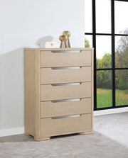 Ladera - 5-Drawer Bedroom Chest Of Drawers - Light Elm - JaxCo Furniture