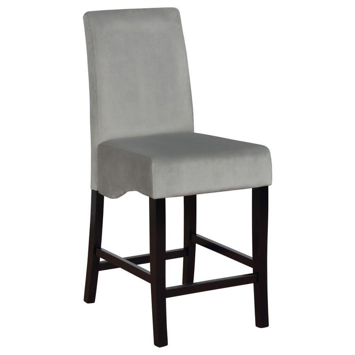 Stanton - Upholstered Counter Chairs (Set of 2) - Gray And Black - JaxCo Furniture