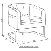 Alamor - Upholstered Barrel Back Accent Chair - Dark Gray - JaxCo Furniture